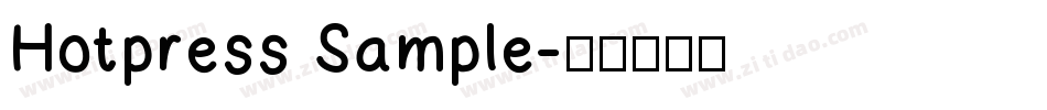 Hotpress Sample字体转换